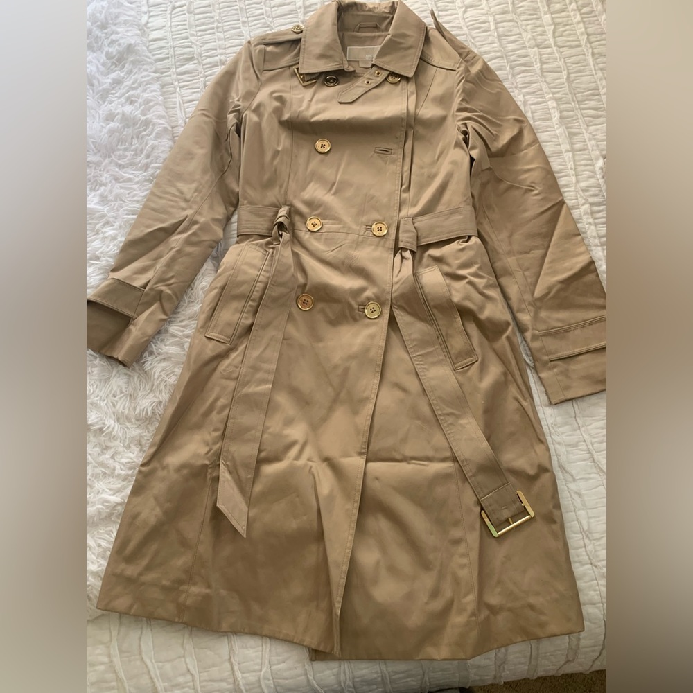 Michael Kors MK Trench Coat Peacoat